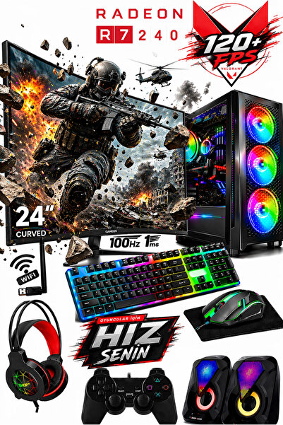 jetucuzal Dream i5-3470 3.60GHz 16GB RAM 256GB SSD GDDR5 R7240 4GB 24" Curved...