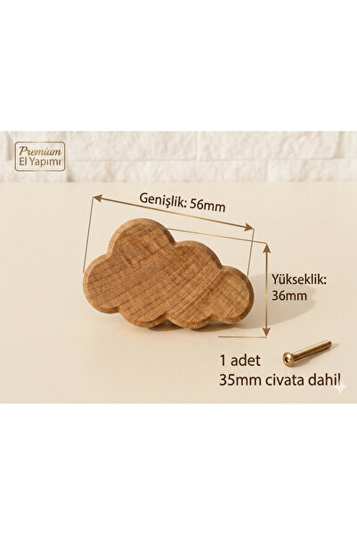Macco Ahşap Bulut Kulp civatası paket içerisinde