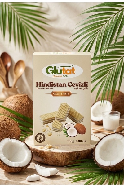Glutensiz Hindistan Cevizli Gofret 100 gr - 1 adet
