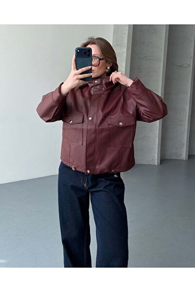 Spx Burgundy Leather Jacket