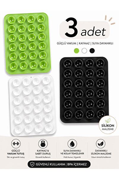 SHOWLIGHT Vakumlu Slikon Vantuz Telefon Tutucu, Cep Telefonu İçin Yapışkanlı ...