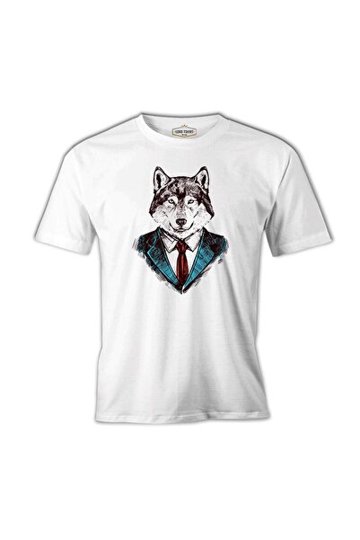 Lord T-Shirt السيد وولف - تي شيرت رجالي أبيض وولف