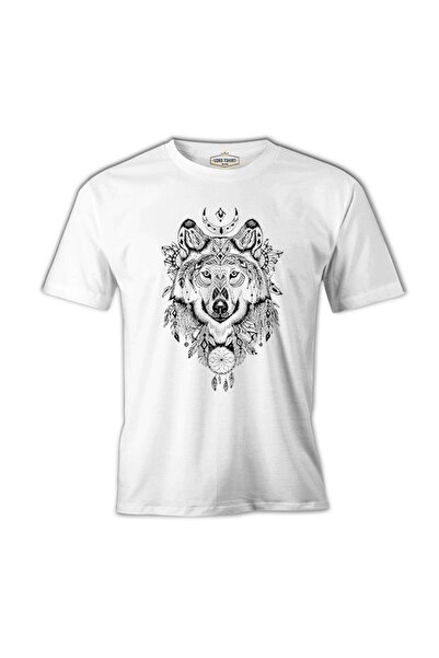 Lord T-Shirt تي شيرت وولف تاتو أبيض للرجال