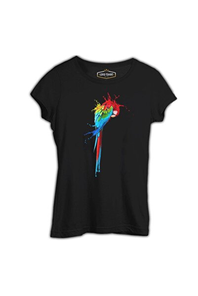 Lord T-Shirt تيشيرت نسائي باللون الأسود الببغاء