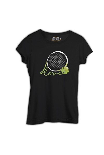 Lord T-Shirt تي شيرت نسائي أسود من تينيس - لوف ذا بول