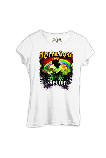 Lord T-Shirt قوس قزح - تي شيرت نسائي أبيض متنامي