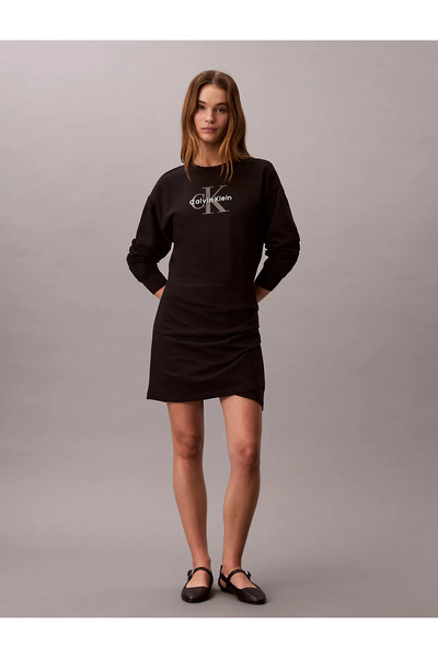 Calvin Klein LS MONOLOGO TERRY CREW FASHION D