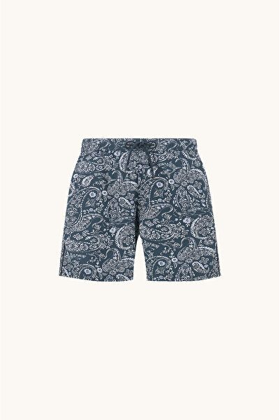 PAUL&SHARK Men's Ultra Light and Logo Patterned Quick Dry Fabric Blue Swim Tr...