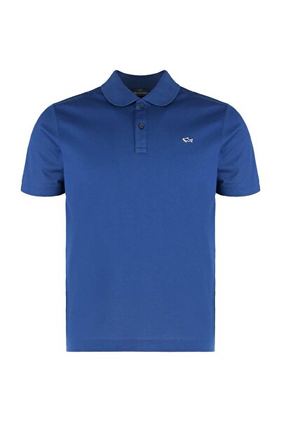 PAUL&SHARK Erkek Normal Kesim Pamuklu Pike Kumaş Kısa Kollu Mavi Polo Yaka T-...