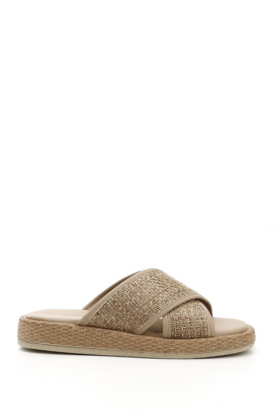 GÖNDERİ(R) Papuci de damă cu toc plat Nude 38103