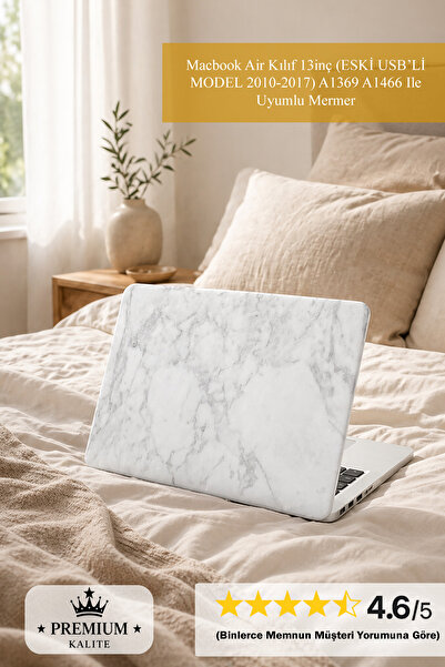Mcstorey Macbook Air Kılıf 13inç (ESKİ USB'Lİ MODEL 2010-2017) A1369 A1466 Il...