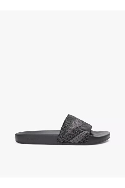 Tommy Hilfiger Men's Brand Logo Black and White Slippers Suitable for Daily U...