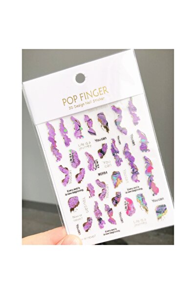 delis Marquise nail stickers, STICKER126, Purple