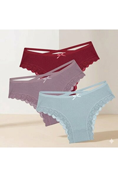 PICADİLİ Set 3 perechi de chiloti pentru dama, CH107, Multicolor