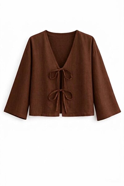 SevdeUgur Κοντό κιμονό με δέσιμο μπροστά – Υπερμεγέθη, Νέα Σεζόν, Άνετη Εφαρμ...