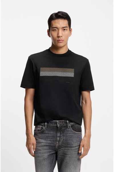 BOSS SİYAH LOGOLU ERKEK T-SHIRT