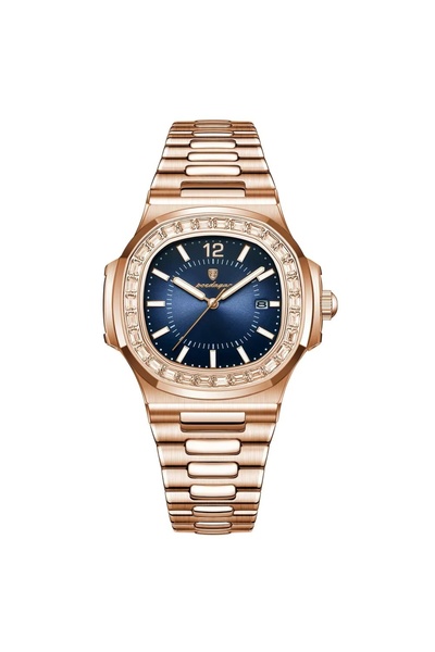 delis Ceas barbatesc Poedagar CS1846, otel inoxidabil, rose gold, cadran negru