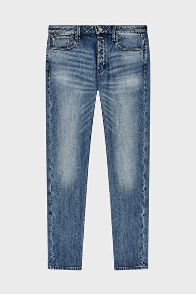 Emporio Armani Erkek Normal Bel Slim Fit Dar Paça Mavi1 Jeans