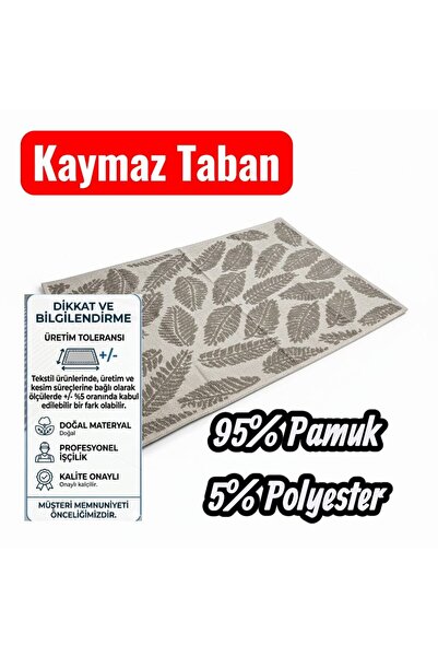 NikAr Home Pamuklu Kaymaz Taban Dikdörtgen Banyo Paspası – Yüksek Emici Pamuk...