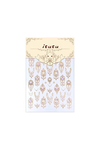 delis Abtibilduri unghii 3D Marquise, STICKER01, Auriu