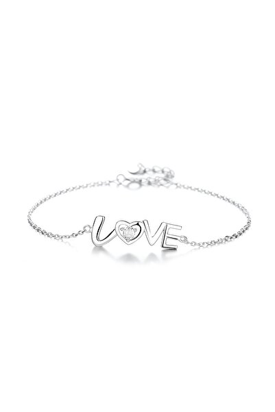 delis 925 silver bracelet for women, JW1608, LOVE model, rhodium plated