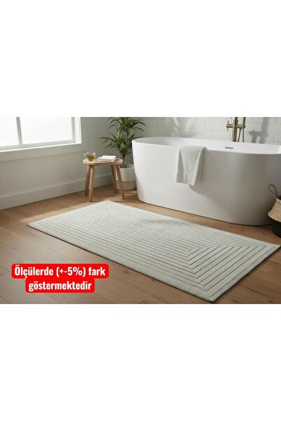 NikAr Home Pamuklu Kaymaz Taban Dikdörtgen Banyo Paspası – Yüksek Emici Pamuk...