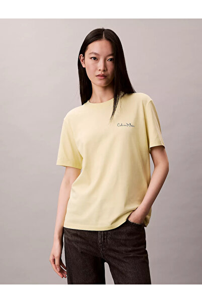 Calvin Klein SS CLASSIC GRAPHIC TEE Kadın Sarı T-Shirt