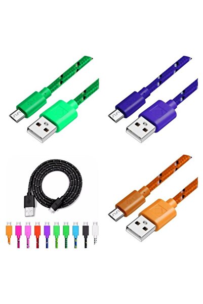Stef's Cat Καλώδιο USB - Micro USB από Καμβά, Διάφορα Χρώματα