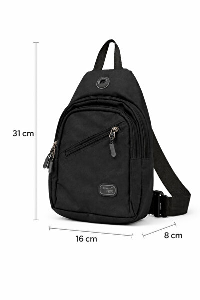 SEVENTEEN حقيبة كتف رجالية سوداء 3474