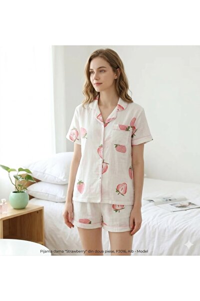 delis Women's "Strawberry" two-piece pajamas
