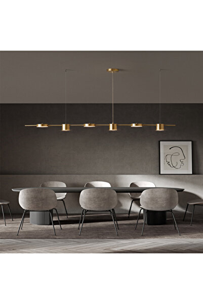CATLUZ Gold 6'lı Spot Led Lamba,sarkıt Avize,modern Aydınlatma,dekoratif Işık...