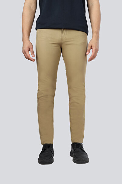 BOSS Erkek Normal Bel Daralan Paça Düz Model Cep Detay Yeşil Pantolon