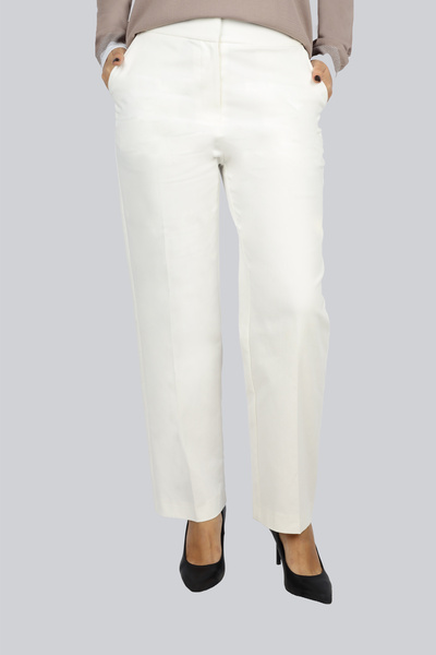 Berr-ın Γυναικείο παντελόνι σε κανονική γραμμή, ίσιο, εκρού χρώματος