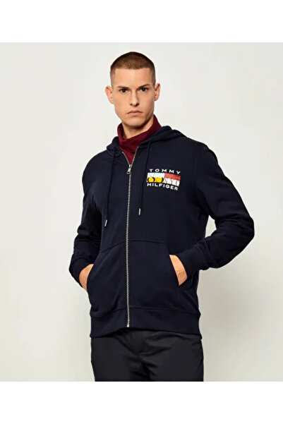 Tommy Hilfiger Ανδρικό μπουφάν με κουκούλα κανονικής εφαρμογής με λογότυπο ση...