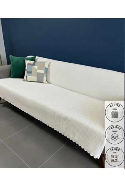 OSIO Κάλυμμα καναπέ Liza με αντιολισθητική βάση σφουγγάρι βελούδο 170x210 εκ.