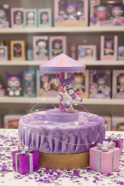 Miniso Sanrio Lisanslı Kuromi Atlı Karınca Temalı Dekoratif LED Gece Lambası ...