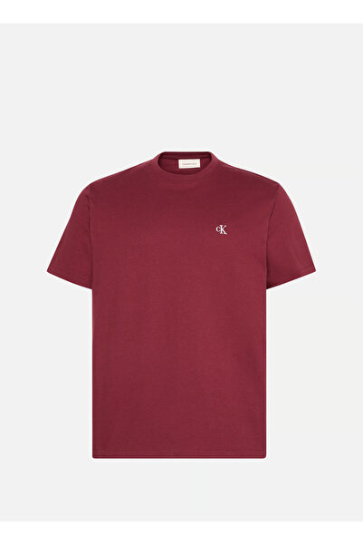 Calvin Klein Erkek Regular Fit Yuvarlak Yakalı Göğsü CK Logolu Pamuklu Kısa K...