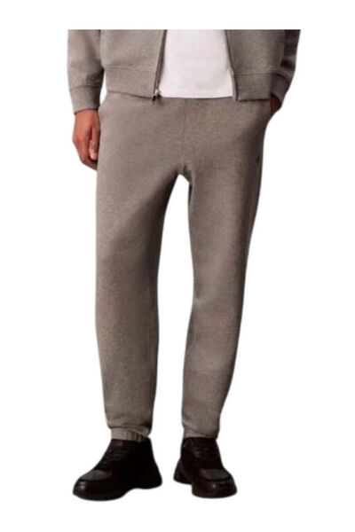 Calvin Klein Erkek Rahat Kalıp Beli ve Paçası Lastikli %100 Pamuklu Gri Eşofm...