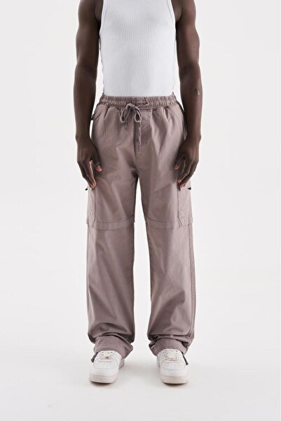 Machinist Erkek Denim Kargo Pantolon Gri