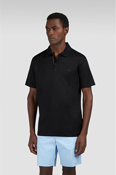 PAUL&SHARK MEN'S KNITTED COTTON POLO SHIRT