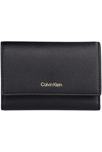 Calvin Klein Γυναικείο δερμάτινο πορτοφόλι με φερμουάρ και θήκη για κάρτες, μ...