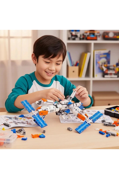 Miniso Lisanslı 5'i 1 Arada Havacılık Transformation Serisi Uzay İstasyonu ve...