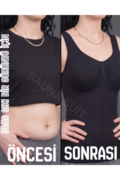 SAUNA SUIT Μέση στήθος κοιλιά Μέγεθος 2 Λεπτή εμφάνιση Άνευ ραφής μεταξένιο π...