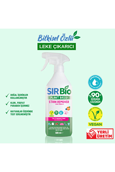 SIR Bio Bitkisel Özlü Asprins Leke Çıkarıcı Güçlü Formül 500 ml