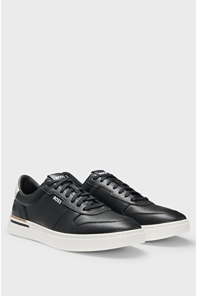BOSS Logolu Deri Sneaker Ayakkabı Erkek AYAKKABI 50542538 001