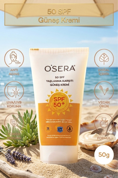 OSERA واقي شمسي للوجه بعامل حماية من الشمس SPF 50 ومضاد للعيوب، 50 مل مضاد لل...