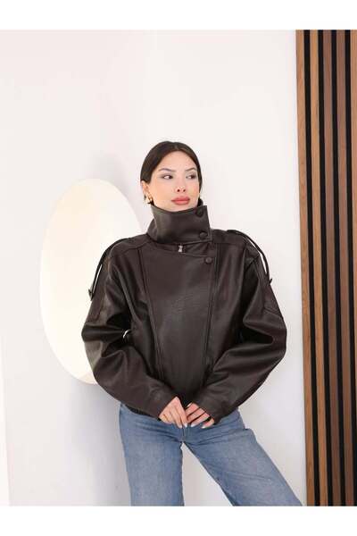 VESS MODA Δερμάτινο μπουφάν υψηλής ποιότητας με σχέδιο κροκόδειλου, νέας σεζό...