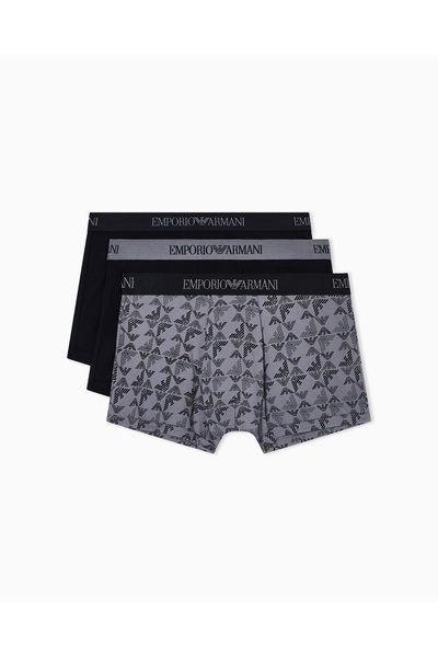 Emporio Armani Ανδρικά μαλακά βαμβακερά μποξεράκια με λογότυπο και ελαστική ζ...