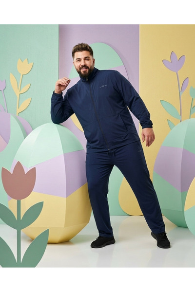 Ramon Miele Σετ ανδρικής φόρμας από ύφασμα αλεξίπτωτου, με ψηλό γιακά, φερμου...