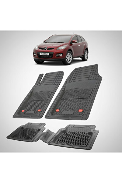 TEAMCAR Covorașe auto tip tavă compatibile cu Mazda CX-7 (2006–2012), negre, ...